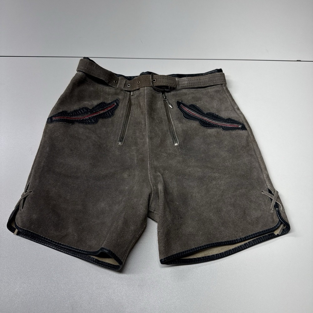 Lederhosen Boys Sz 8 Oktoberfest Suede Leather German Shorts Trachten Bavarian